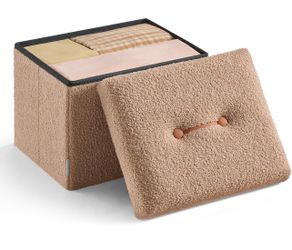 SONGMICS Small Folding Storage Ottoman,