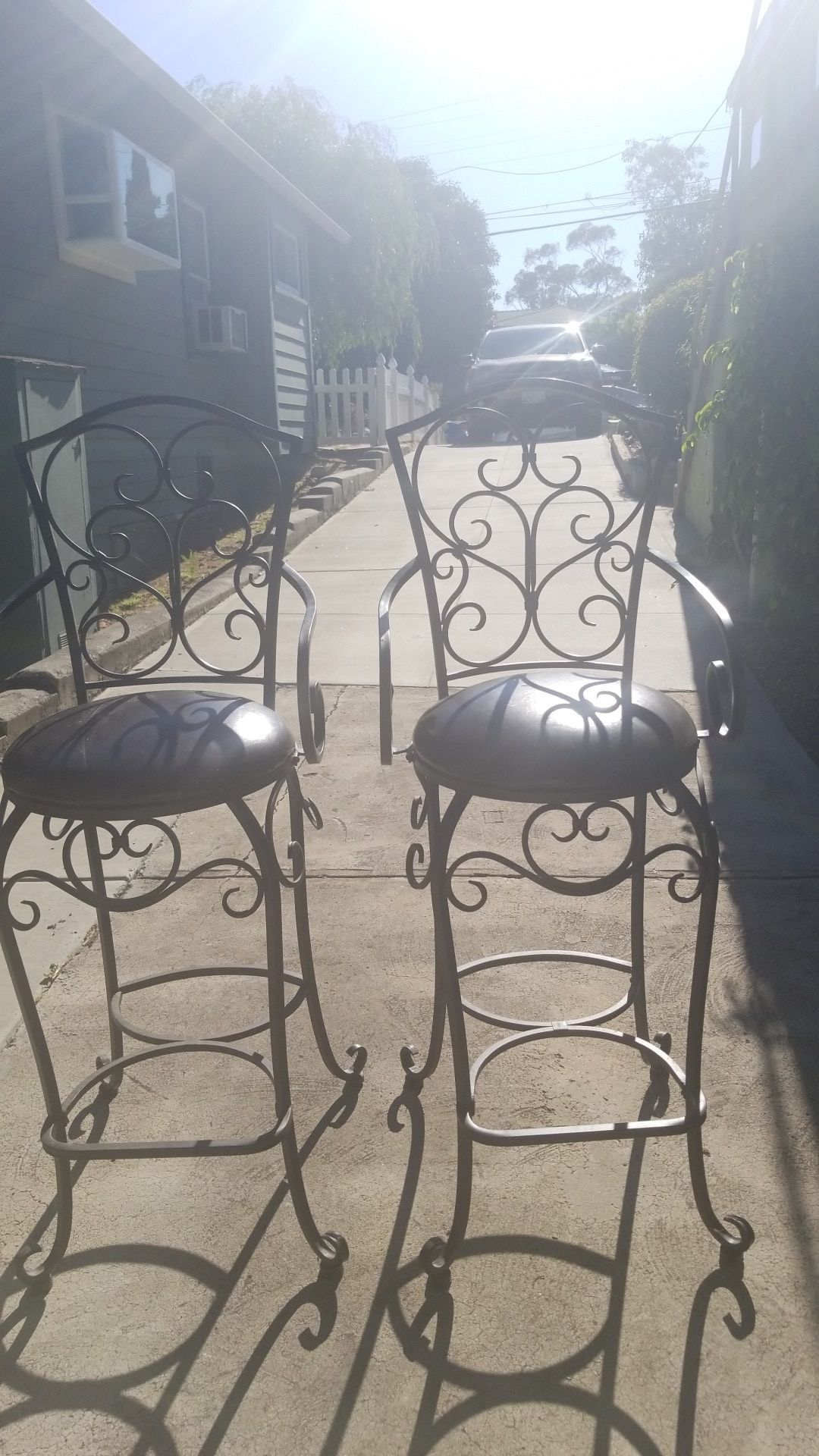 2 Iron Barstools