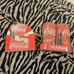 Coca-Cola Coaters And Salt N Pepper Shakers