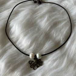 Brown Leather Choker