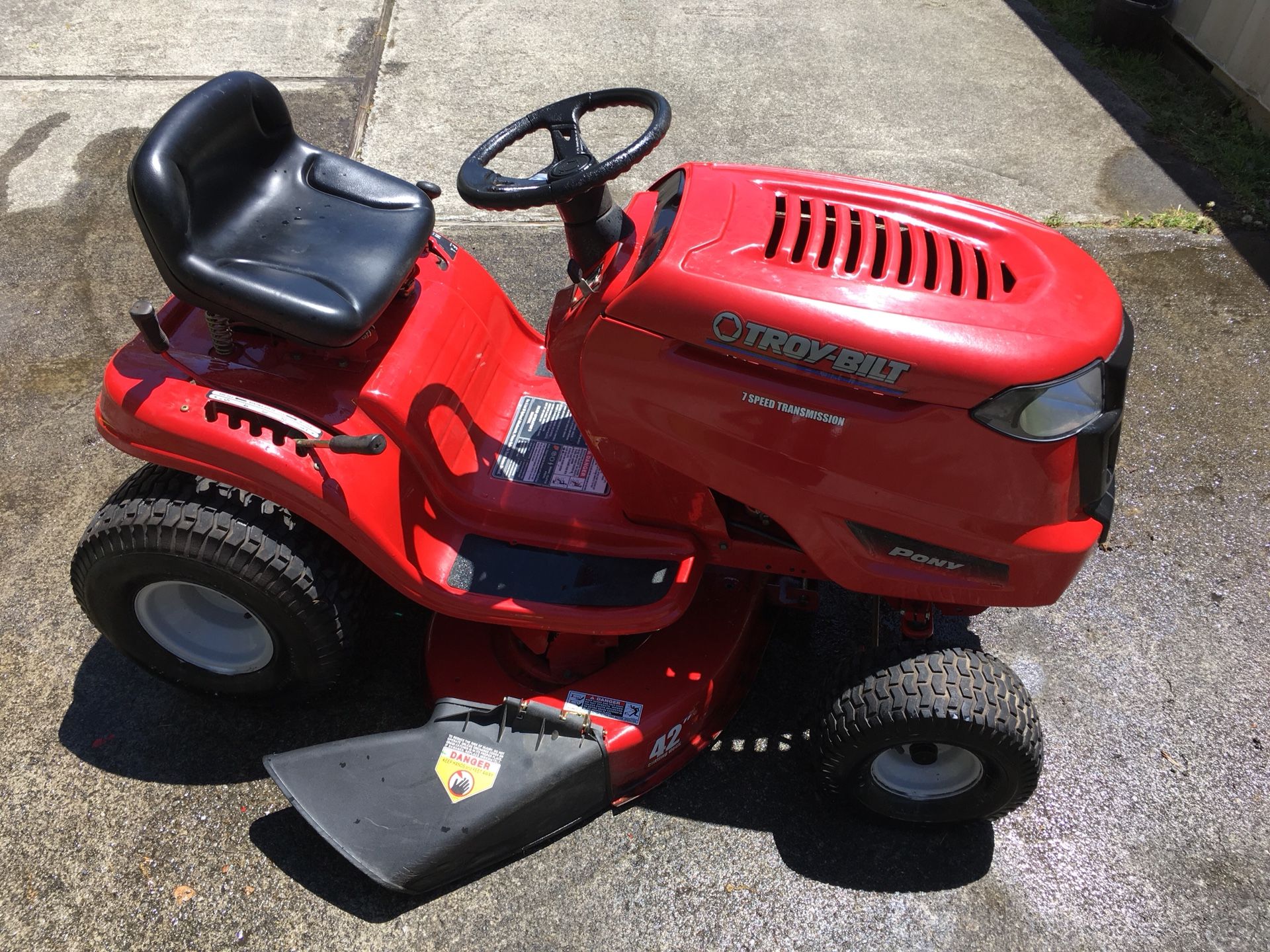 Troy-Bilt 7-Speed Pony 13AN77KG 42” Riding Mower for Sale in Johnson ...