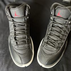 Jordan 12  Retro Nylon.   8 1/2.   Black and white.