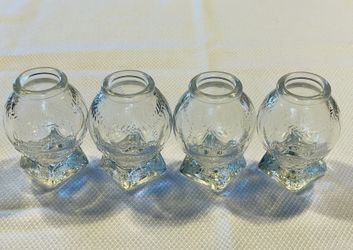 Vintage, James B Beam, Embossed Glass, MVP Baseball Shot Glasses