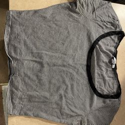 Black And White Stripe Crop top 