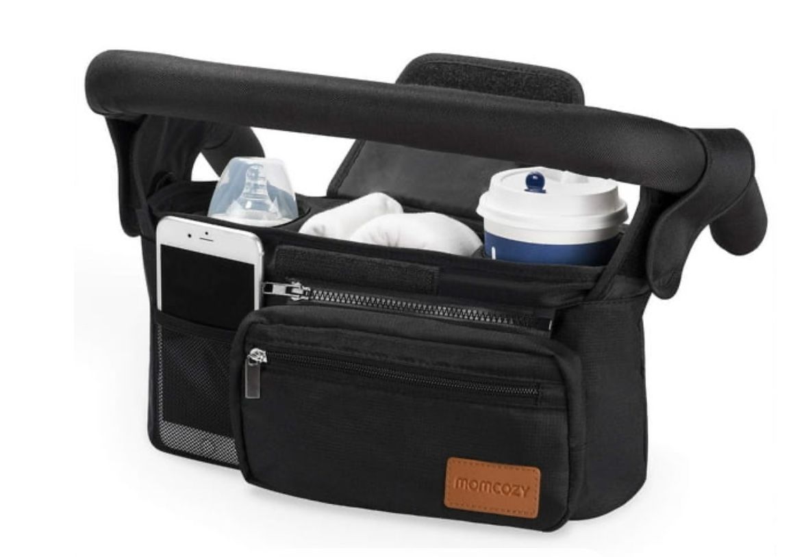 Momcozy Universal Baby Stroller Organizer, 2 Insulated Cup Holder
