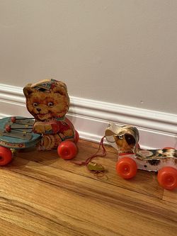 Fisher Price Vintage Toys - Bear And Puppy