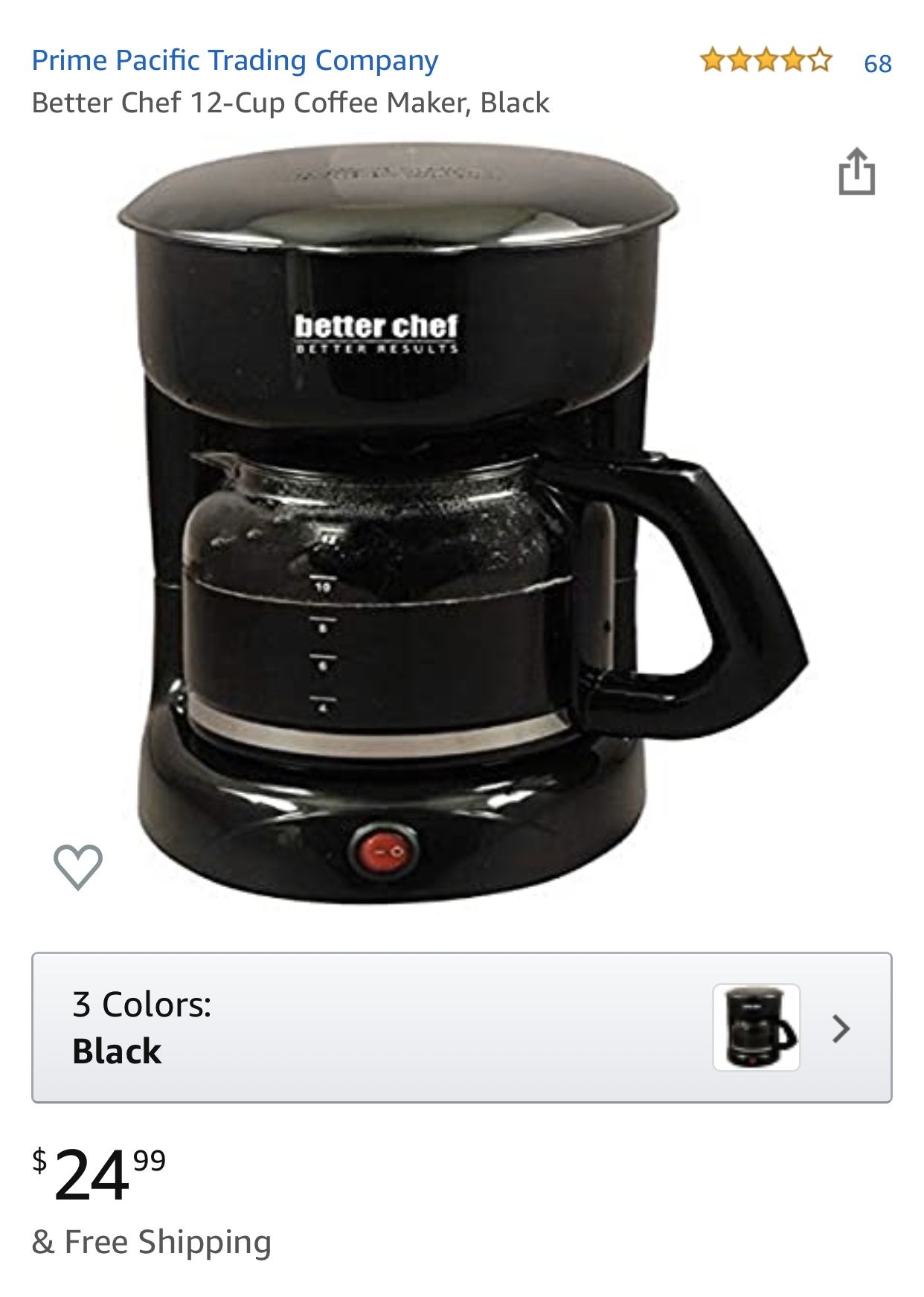 Better chef coffee maker