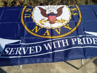 BRAND NEW NAVY SERVED WITH PRIDE FLAG