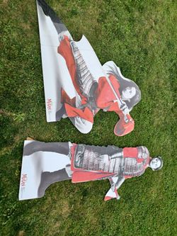 6ft Mulan cardboard cutout set 2pc
