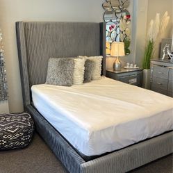 Upholstered Queen Size Bed. $53 Down Payment 