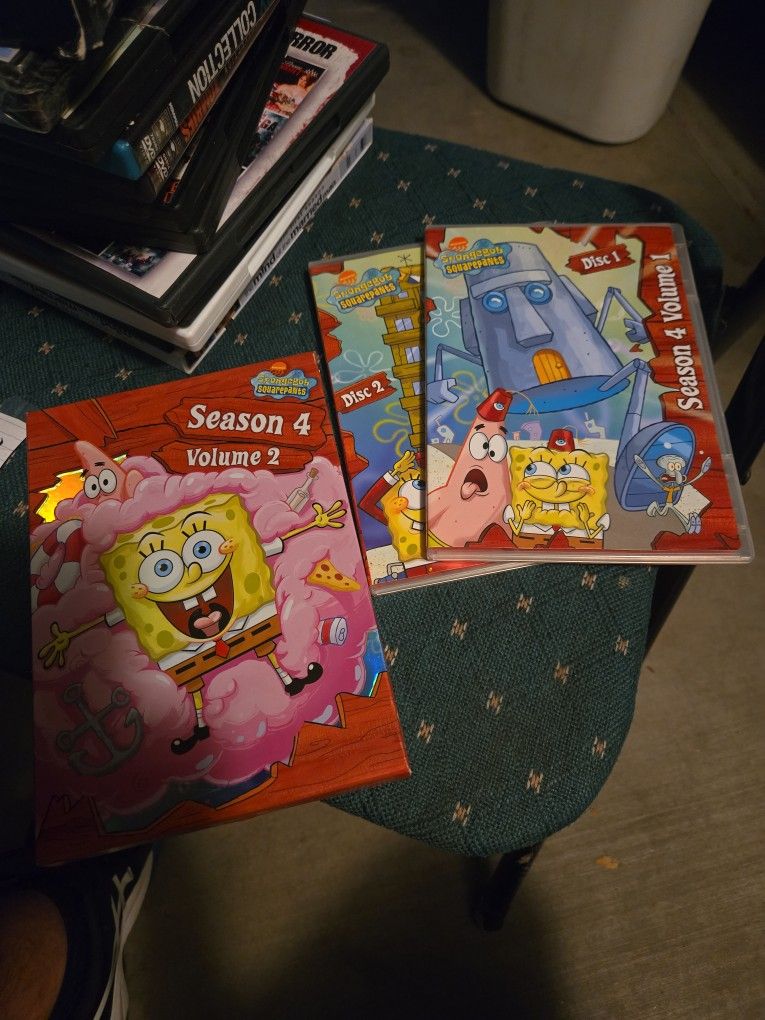 SpongeBob Season 4 Volume 1 And 2 Dvd Discs