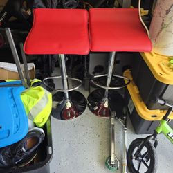 Red Bar Stool 