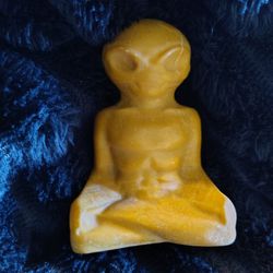 Gold Jade Alien Crystal/ Stone Figurine