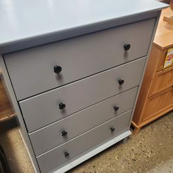 Mid Century Modern Style Gray 5 Drawer Chest (New)