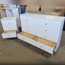 Eight drawers dresser and nightstand / 8 drawers dresser and nightstand
