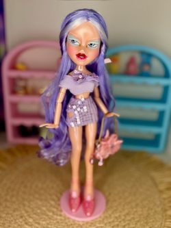 Bratz custom doll - beautiful purple and pink combination gentle monster inspire