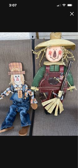 Fall Scarecrow Decorations Set of Two