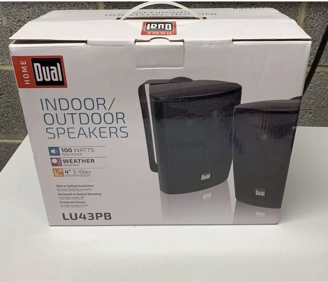 Brand New Dual Indoor/Outdoor speakers