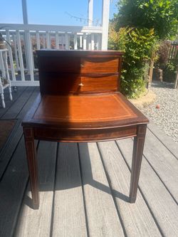 Vintage Leather-Top Writing Desk