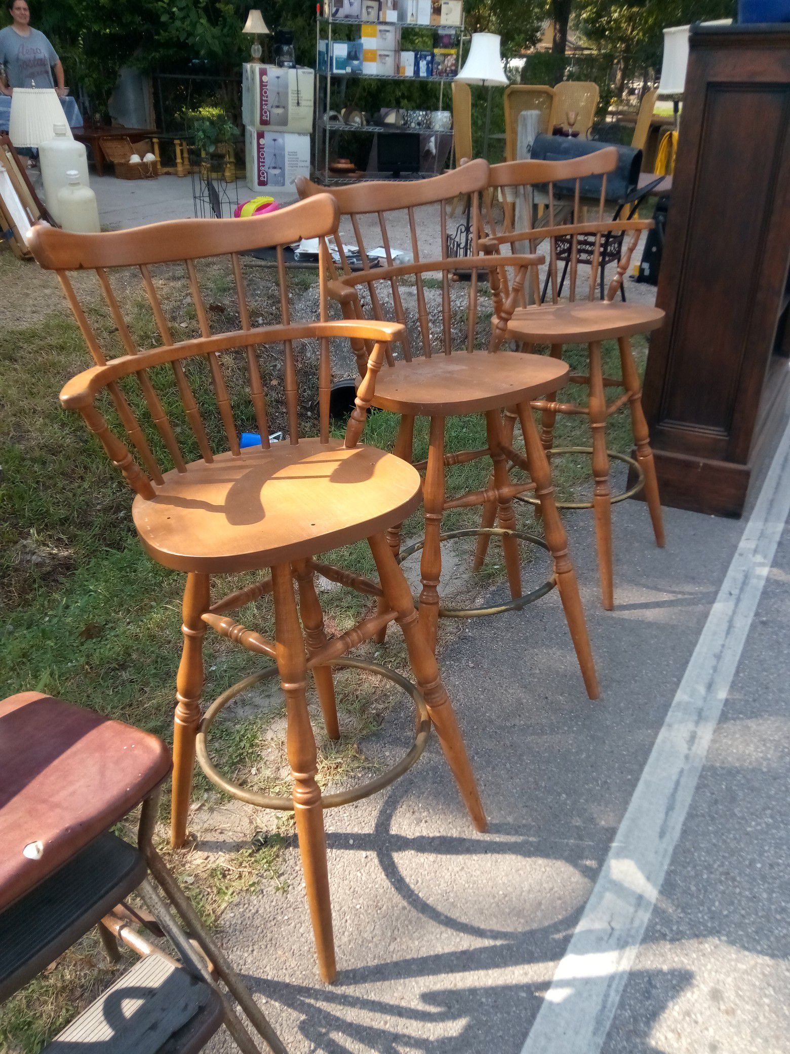 Vintage swival Bentwood bar stools