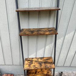 Faux Wood Mid Century Style Bookshelf