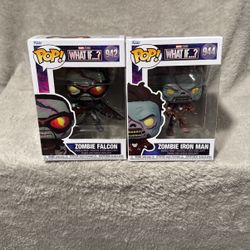 Zombie Falcon And Zombie Iron Man Funko Pops