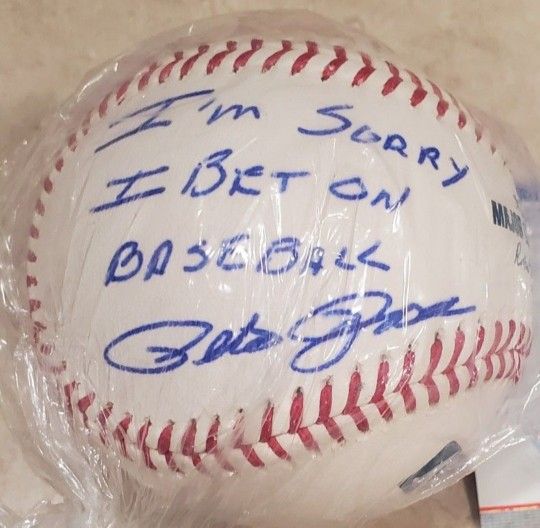 Pete Rose ~Autographed MLB Ball (PSA/DNA) Hand Inscribed "I'M SORRY I BET ON BASEBALL" Auto