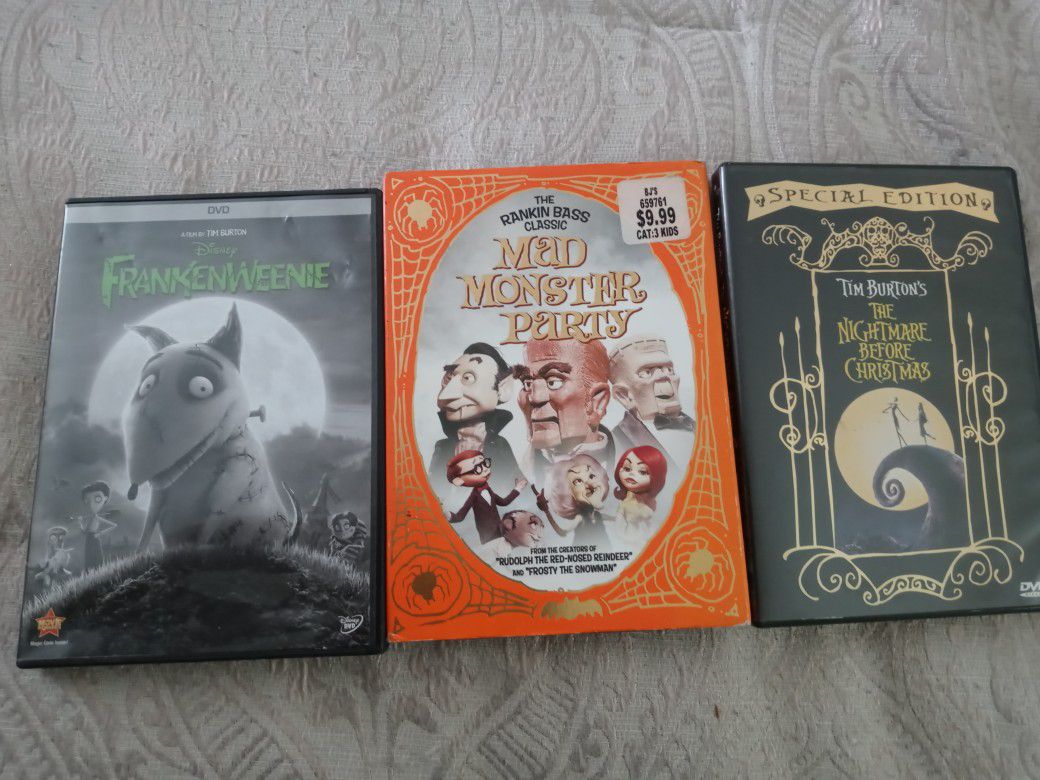The Nightmare Before Christmas Frankenweenie Mad Monster Party DVD