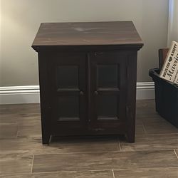 Solid wood end table