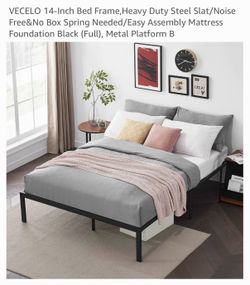 Black full size bed frame