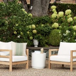 Pottery Barn Woodside Eucalyptus Outdoor Chairs