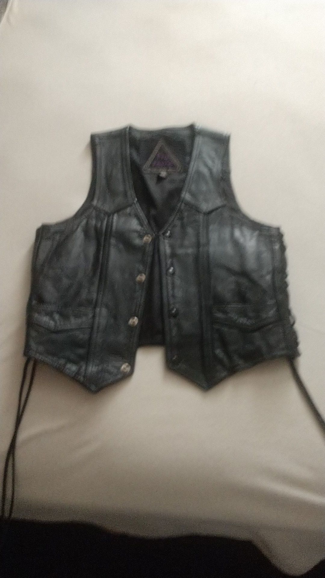 Leather vest