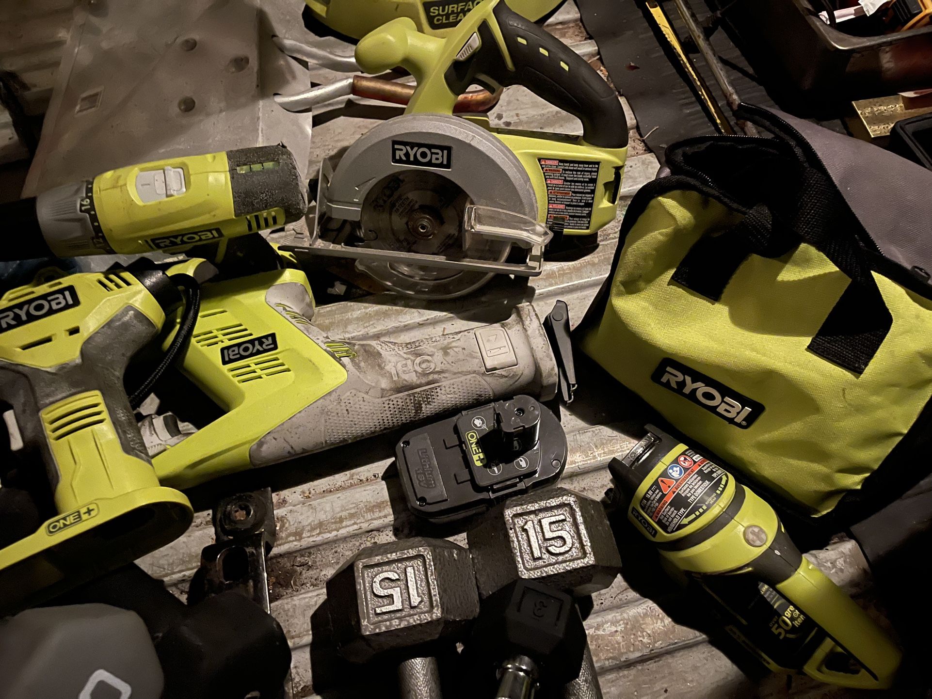 ryobi Set ”Works Great” Battery Powered