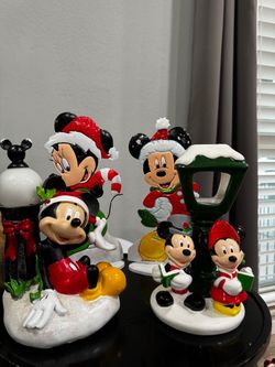 Mickey & Minnie Mouse Christmas Decorations (Lot of 4)
