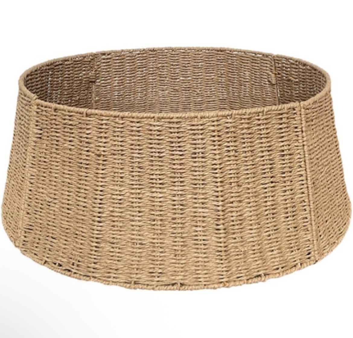 Christmas Tree Collar Tree Skirt Christmas Tree Collar Basket Skirt Woven Rattan Ring Base Cover Stand Decoration Christmas Tree Base