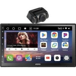 Android 11 Car Stereo 7" QLED Double-DIN w/Wireless CarPlay & Android Auto S8 Gen3 Octa-Core, 4G RAM+32G ROM LTE/WiFi Dual BT, DSP, Front Camera, GPS 