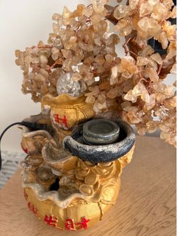 Gemstone Money Tree Waterfall Fountain – Decorative (Pump Needs Repair)