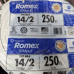 14/2 romex 250ft