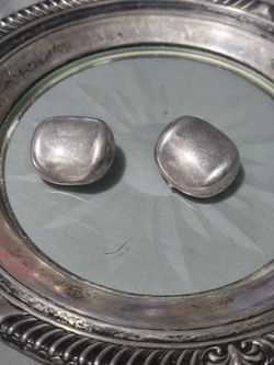 Sterling silver Dome Clip-On Earrings