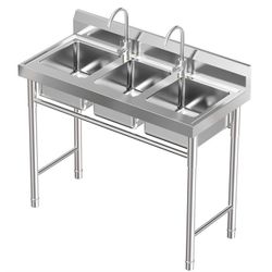 Stainless Steel Triple  Sink