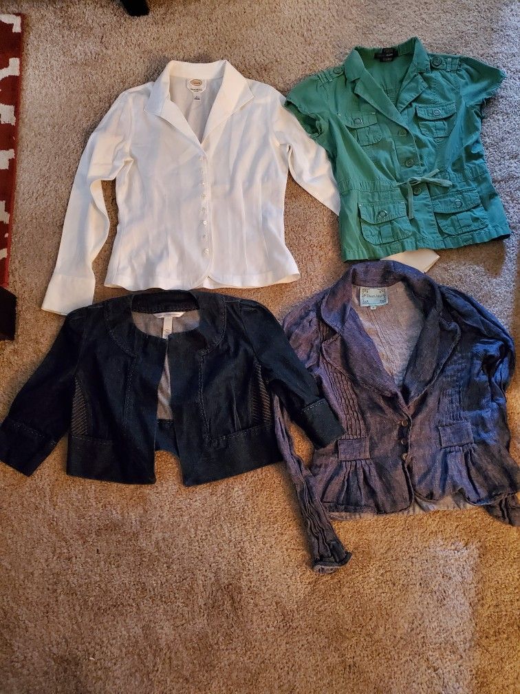 Small / Medium Women Dress Jackets/ Shirts $5 each