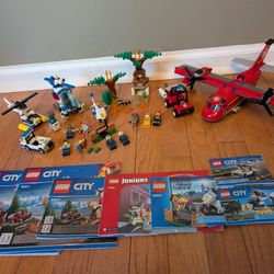 Large Lot Of Firemen & Police Lego Sets 