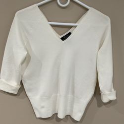 identity Women’s Off White Jersey Top, 81% Rayon/Nylon/Lycra/Spandex, L