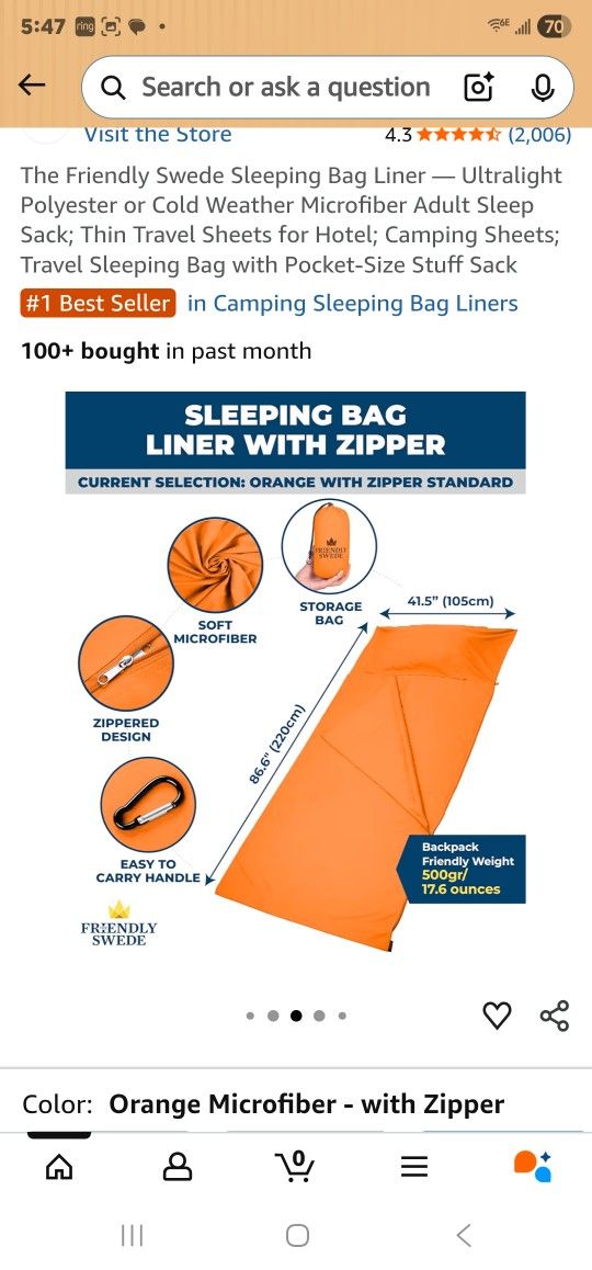 Sleeping Bag Liner 