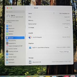 Macbook Air M2 (256gb, 16gb)
