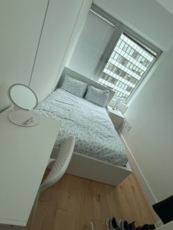 Full size ikea bed. Used for 2 months