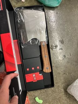 New Professional Bone Cleaver Wooden Handle