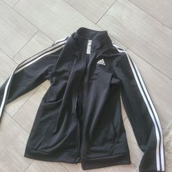 Adidas 3 Stripes Jacket Black Youth Size Large L (14/16)