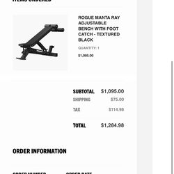 Rogue manta ray adjustable bench