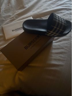 burberry slides black